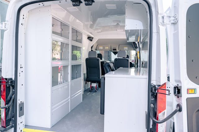Interior view of a Mobile Outreach Van