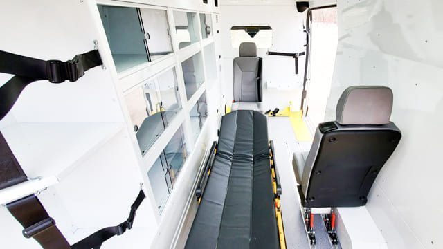 Mobile Response Unit Van with AutoFloor for seating arrangements and stretcher space