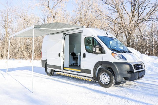 overdose prevention van with awning