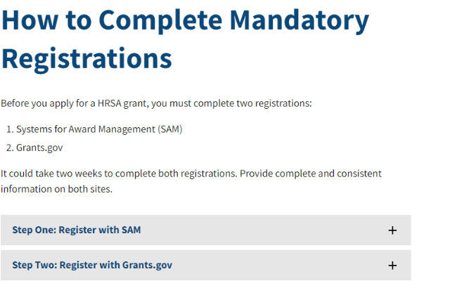Mandatory registration example