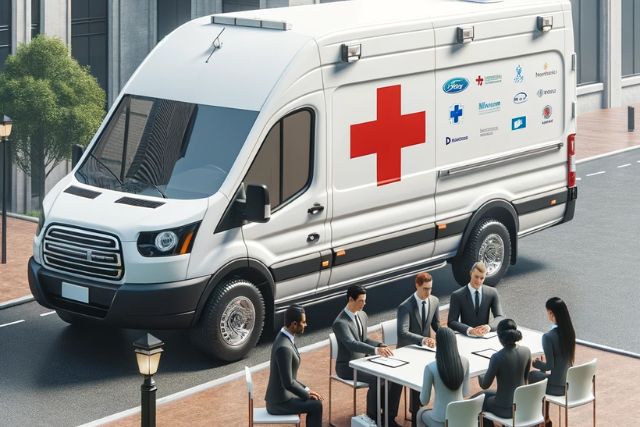 Developing partnerships with a mobile medical van